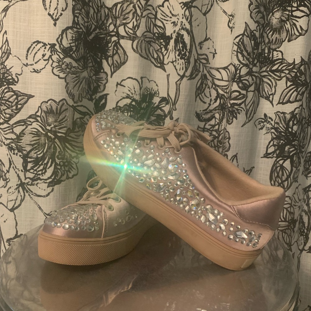 Aldo Pink Platform Rhinestone Sneakers